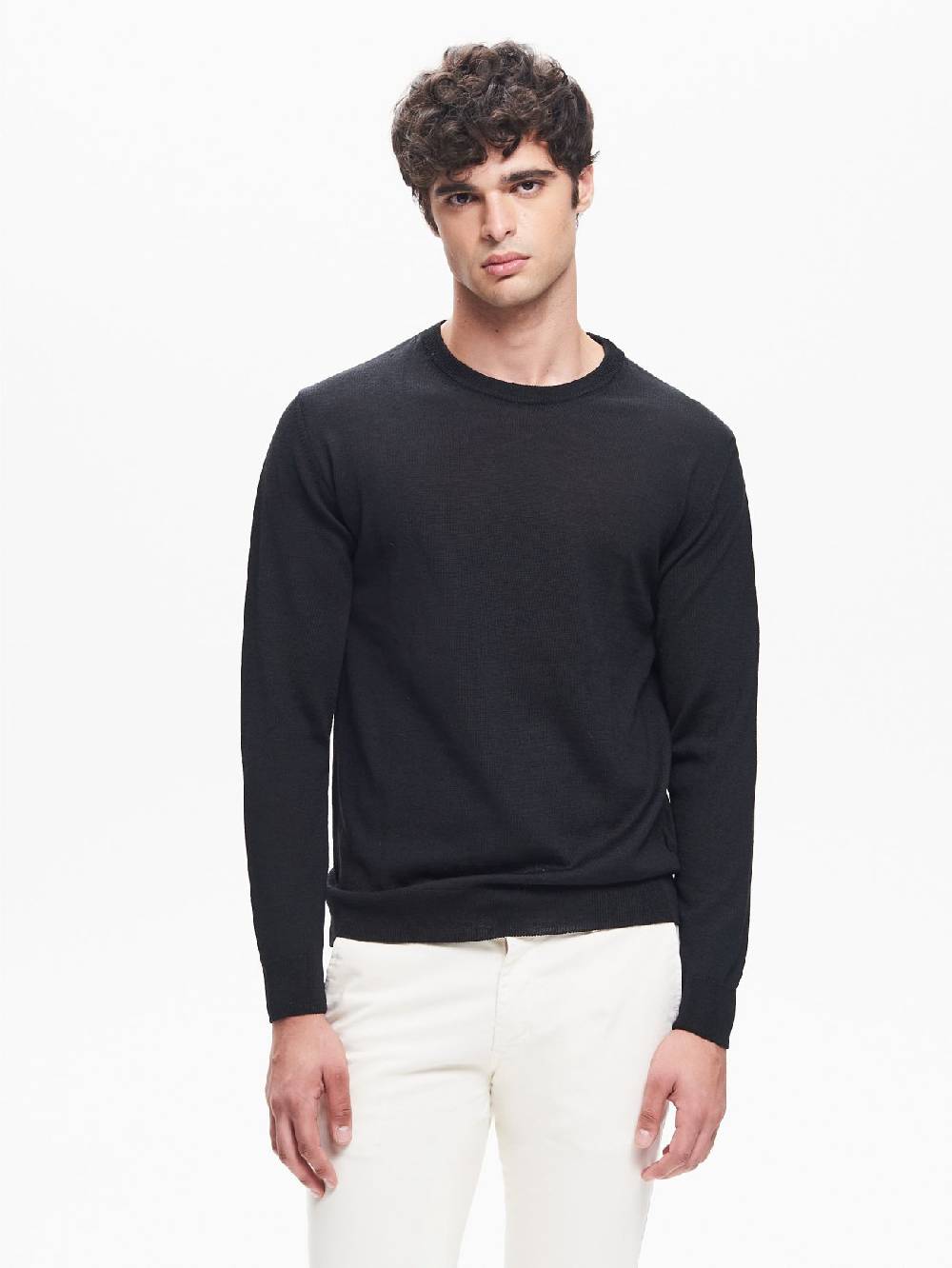 Rinascimento Maglia Girocollo Uomo Basic Nero QB24 Qualità Garantita