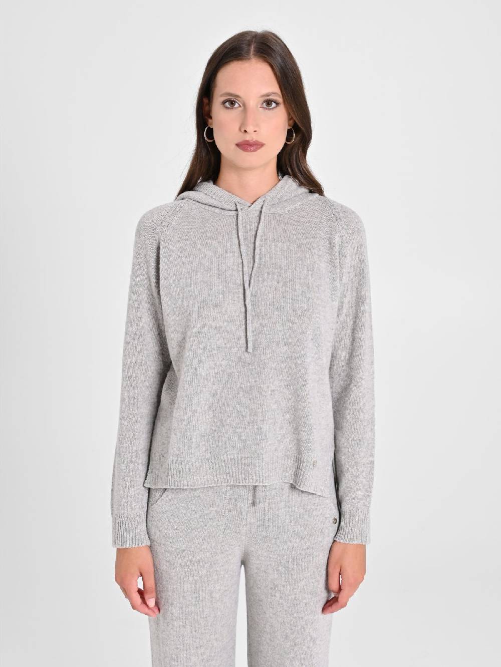 Rinascimento Maglia con Cappuccio Misto Cachemire In Vendita