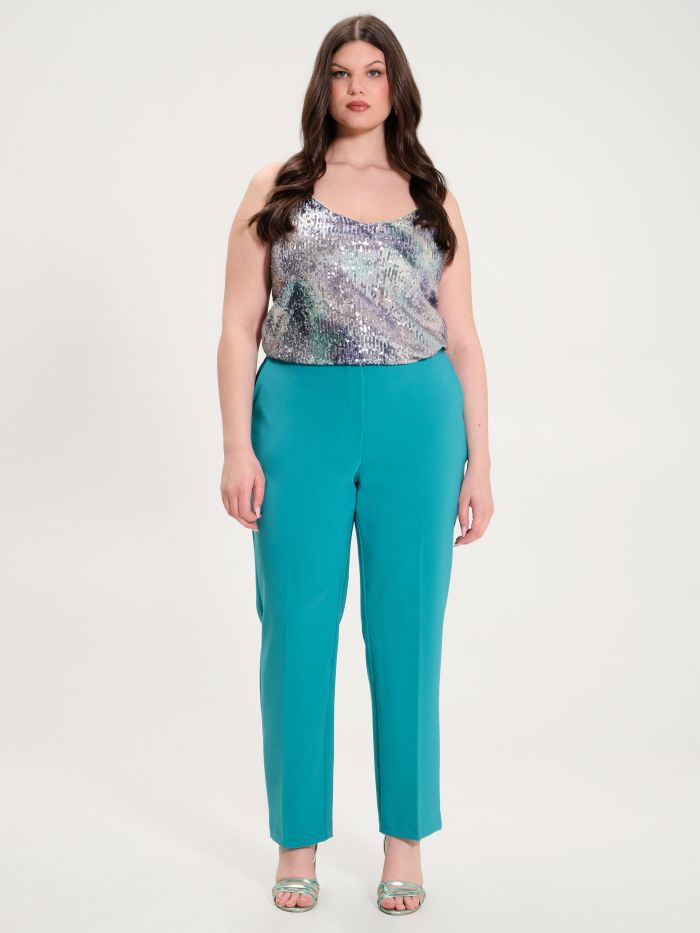 Rinascimento Pantaloni Curvy Verde Negozio