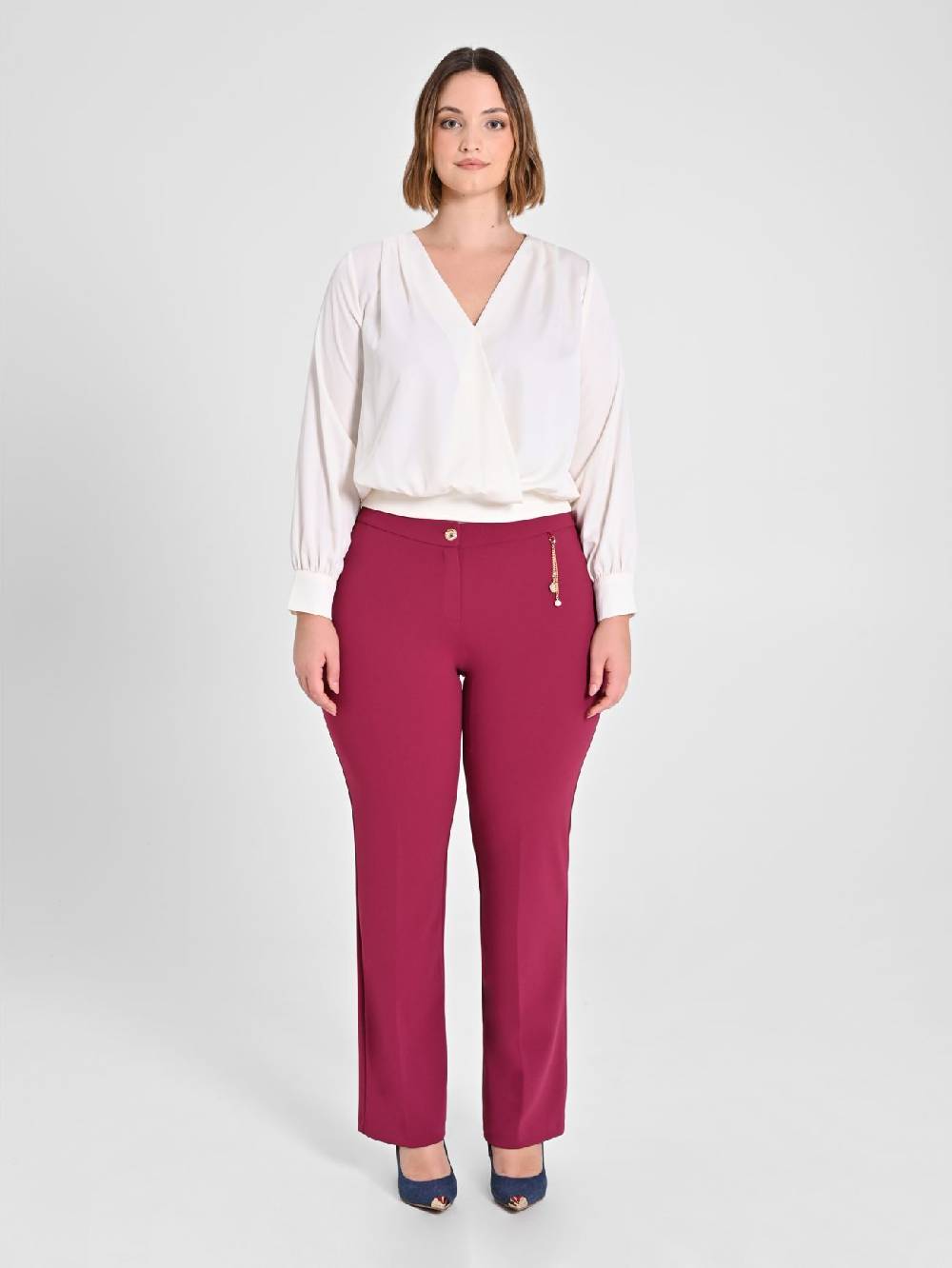 Rinascimento Blusa Curvy color Burro In Linea