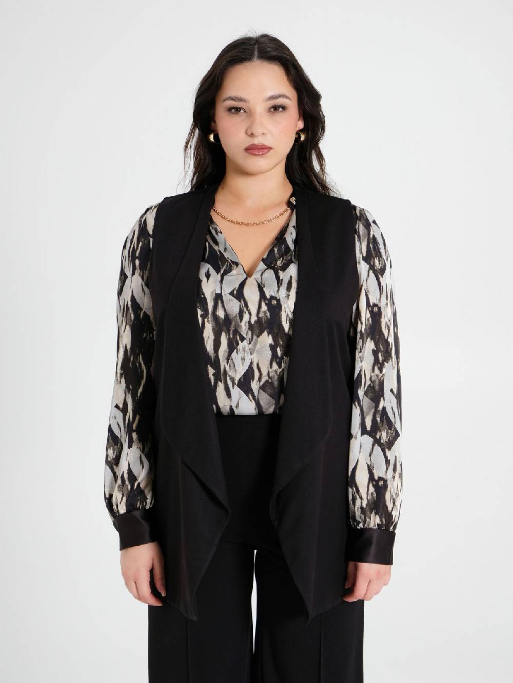 Rinascimento Gilet Curvy Nero Nuovo
