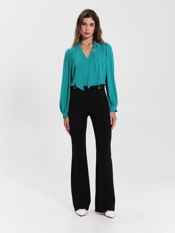 Rinascimento Pantaloni Flared con Bottoni Outlet