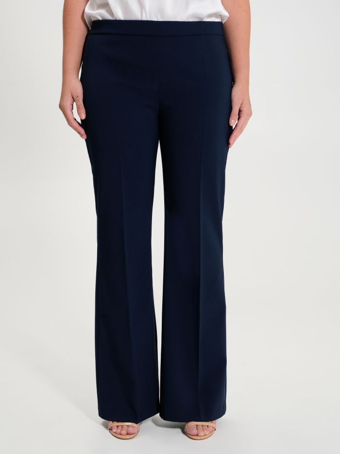 Rinascimento Pantaloni Curvy a Palazzo in Tessuto Tecnico Vendita Economica