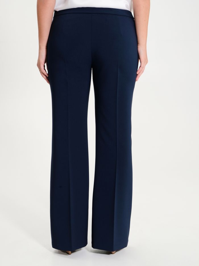 Rinascimento Pantaloni Curvy a Palazzo in Tessuto Tecnico Vendita Economica