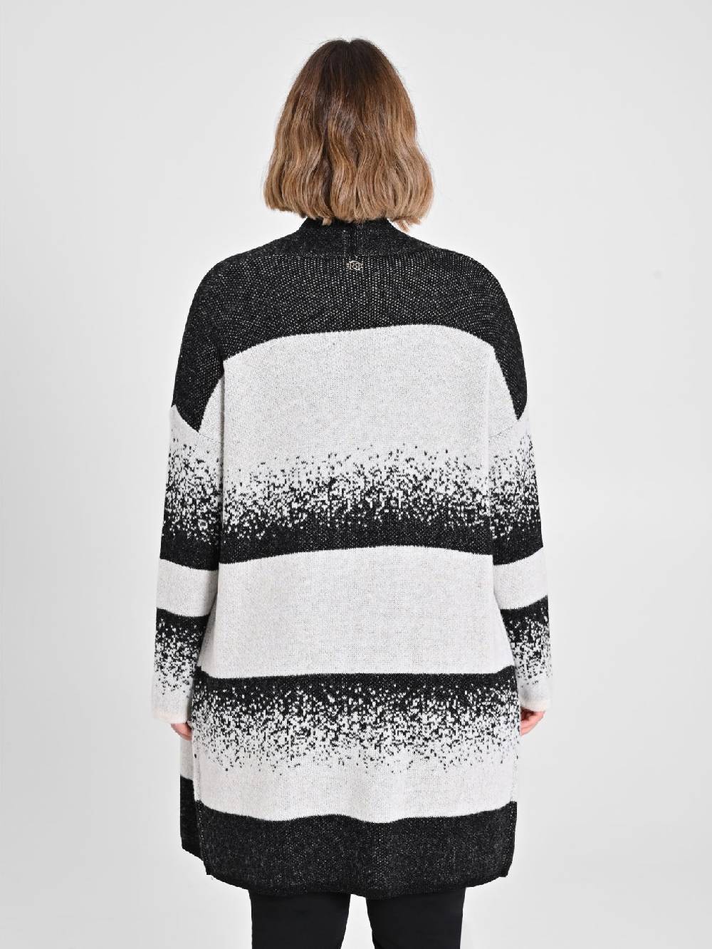Rinascimento Cardigan Curvy Black & White Vendite Flash