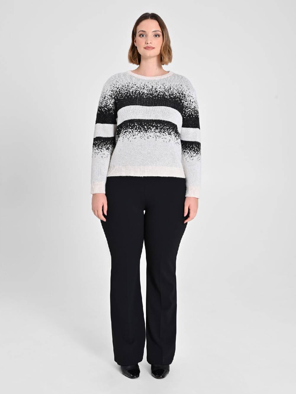 Rinascimento Maglione Curvy Black & White Negozio