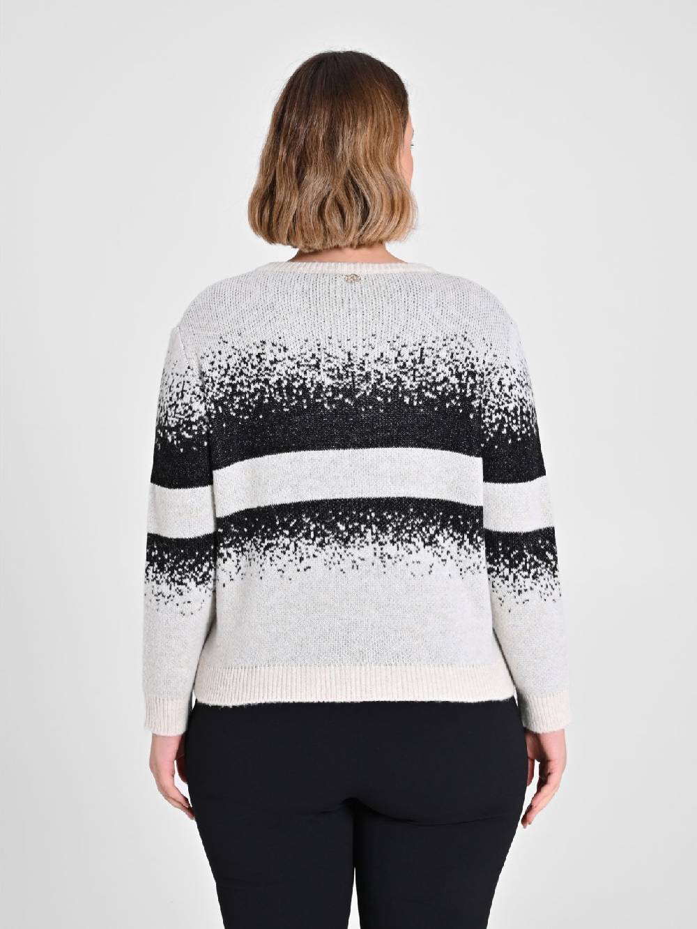 Rinascimento Maglione Curvy Black & White Negozio