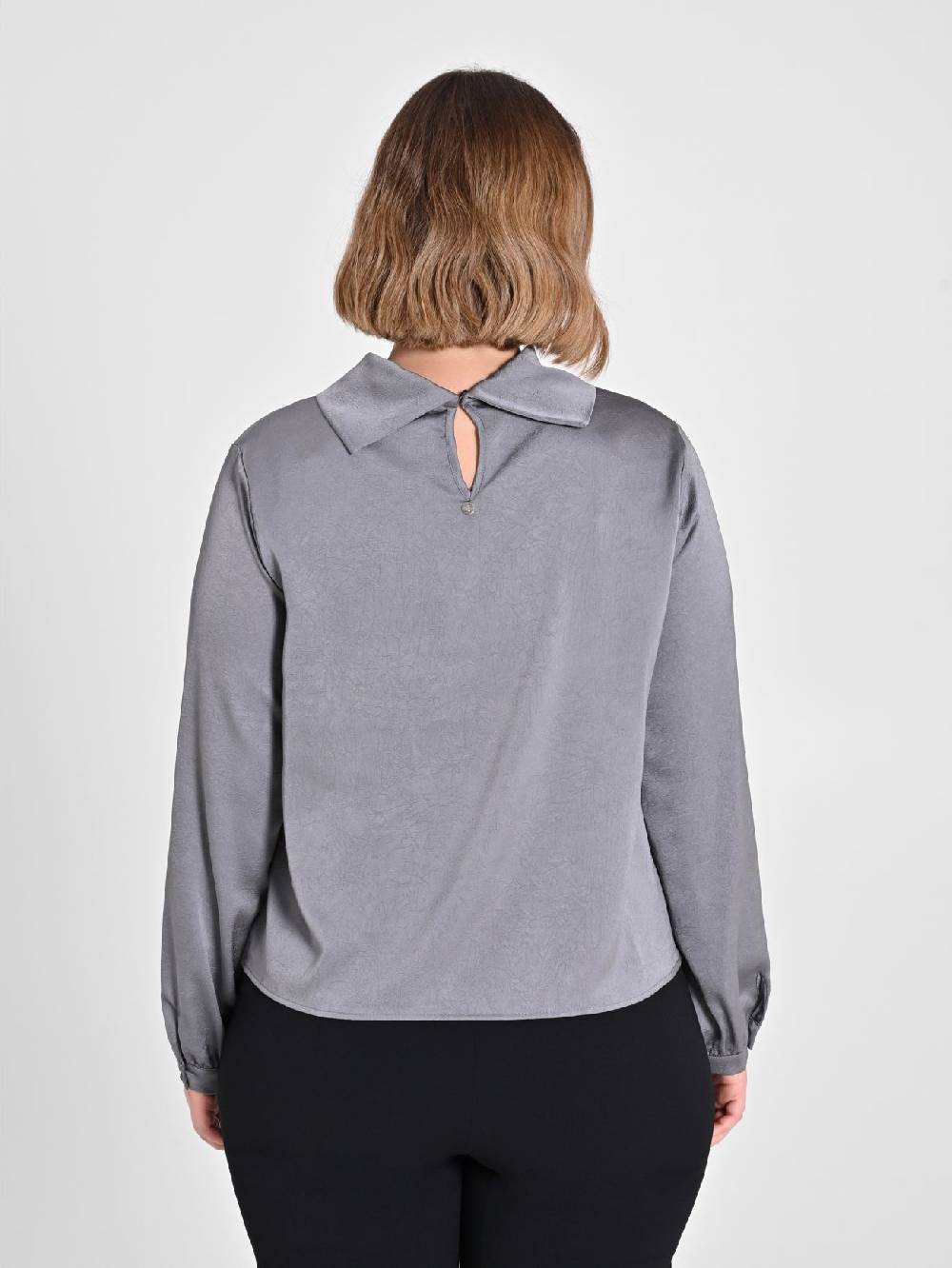 Rinascimento Blusa Grigia Curvy Nuova