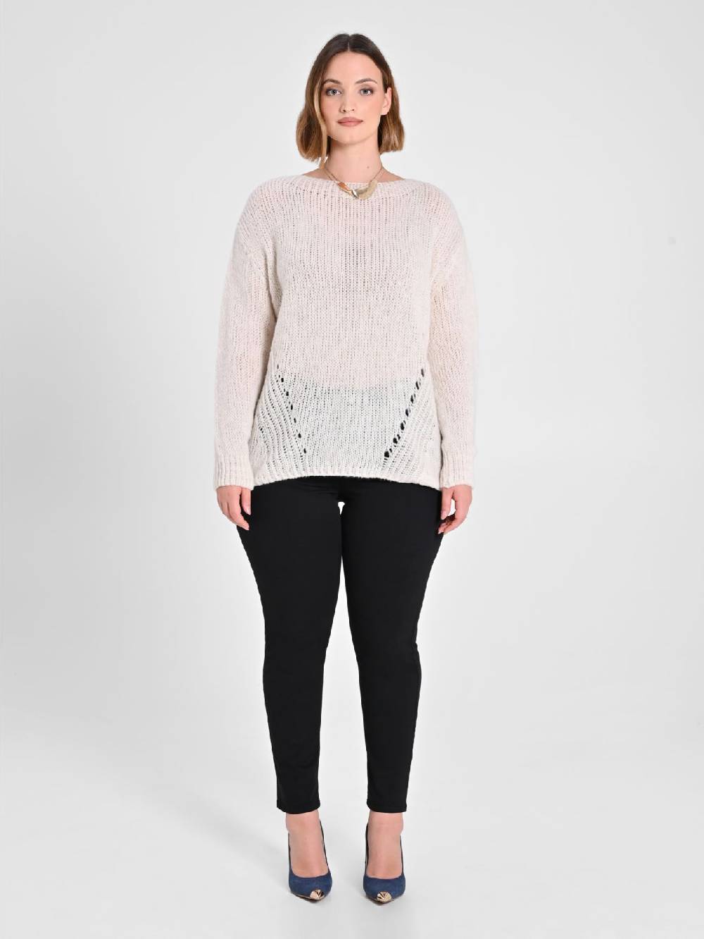 Rinascimento Maglioncino Curvy Bianco 2025
