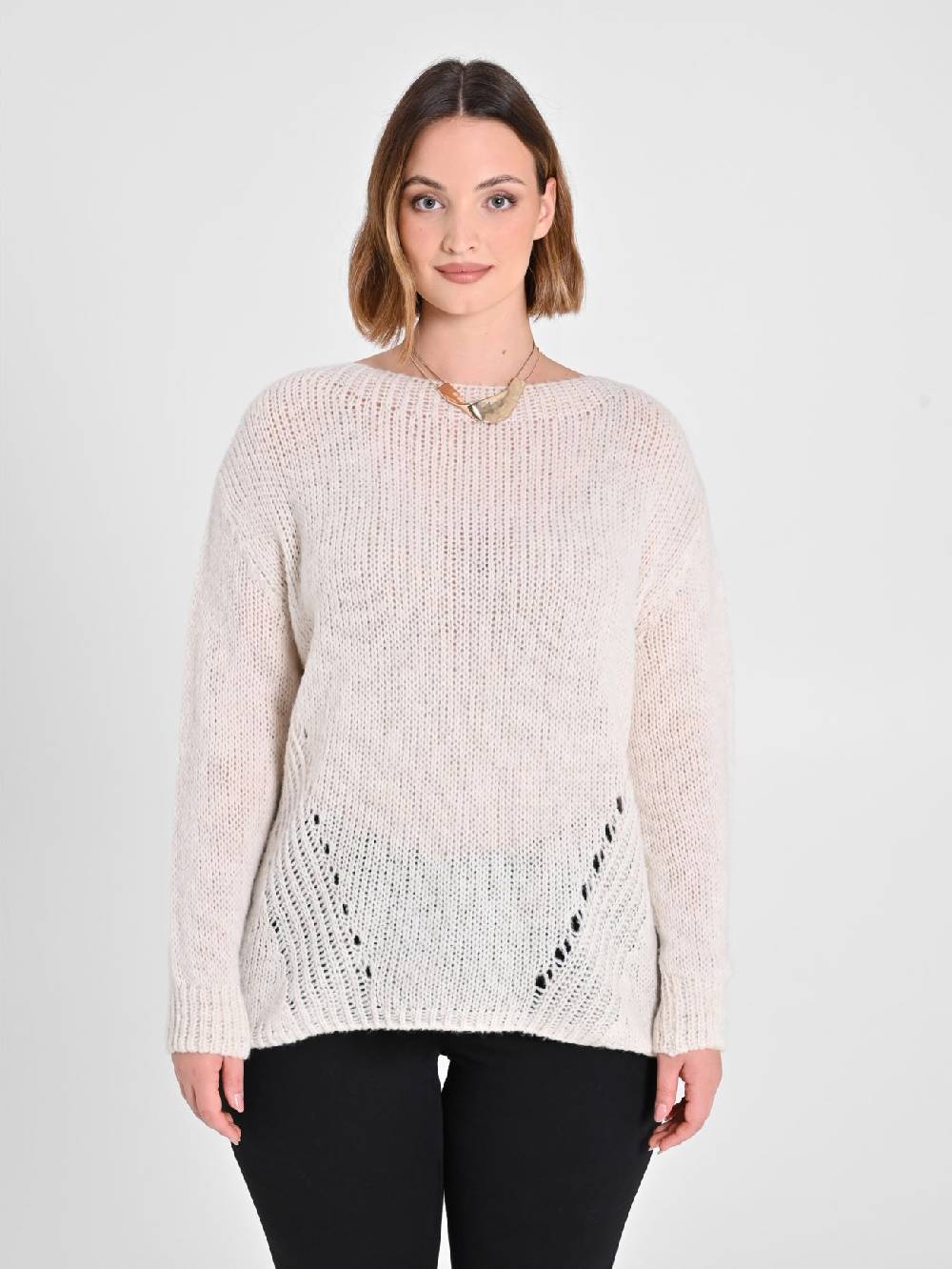 Rinascimento Maglioncino Curvy Bianco 2025