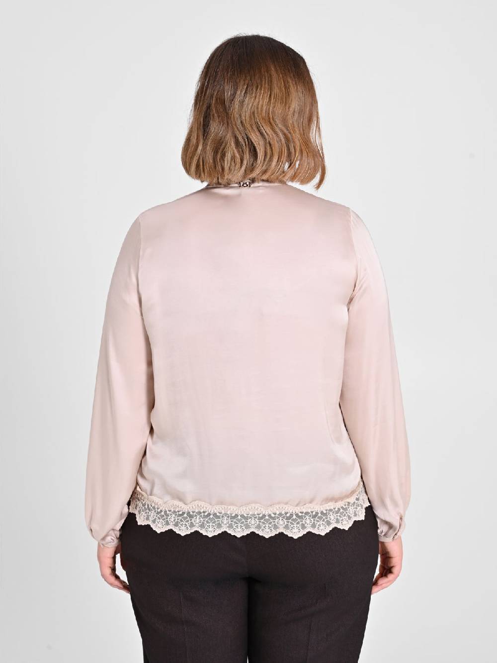 Rinascimento Camicia Curvy Bianca con Fiocco Nuovo