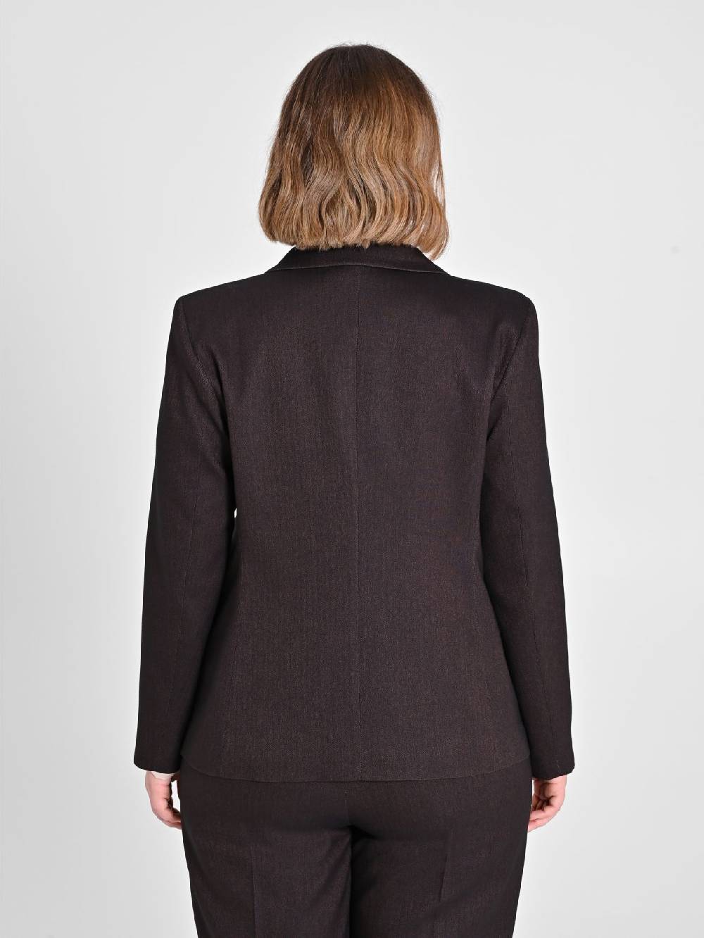 Rinascimento Giacca Curvy in Poliviscosa Marrone Vendita