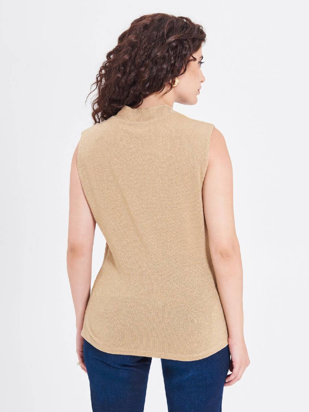Rinascimento Top Curvy in Lurex Oro Fino Al -60%