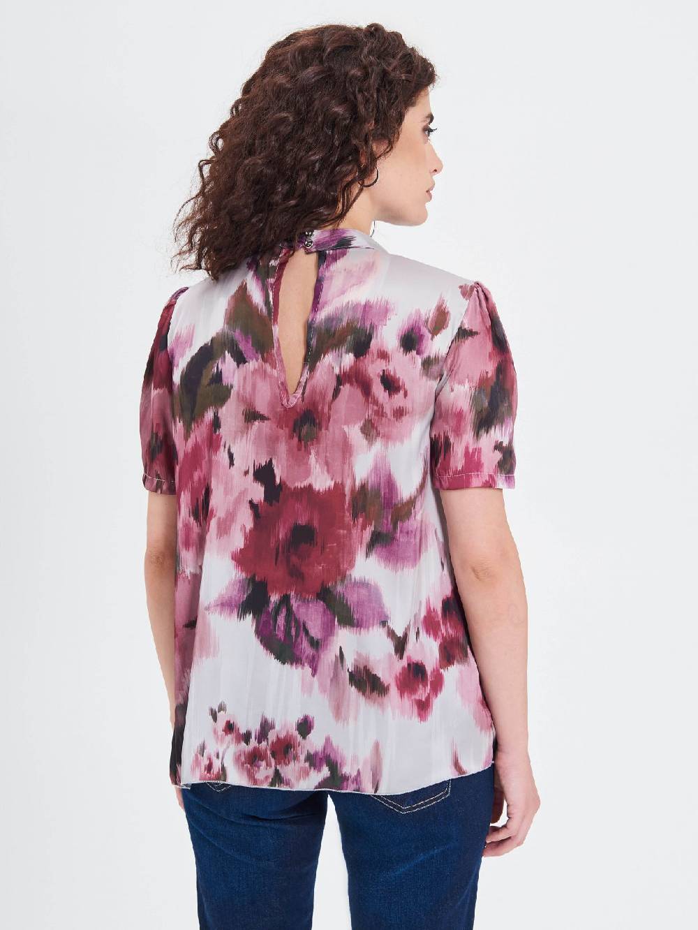 Rinascimento Blusa Curvy stampa Fiori Astratti Shopping Online