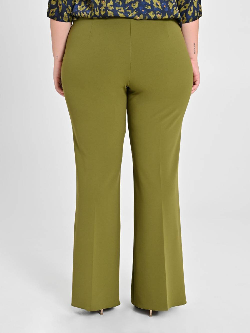 Rinascimento Pantaloni Curvy Verde Muschio Moda