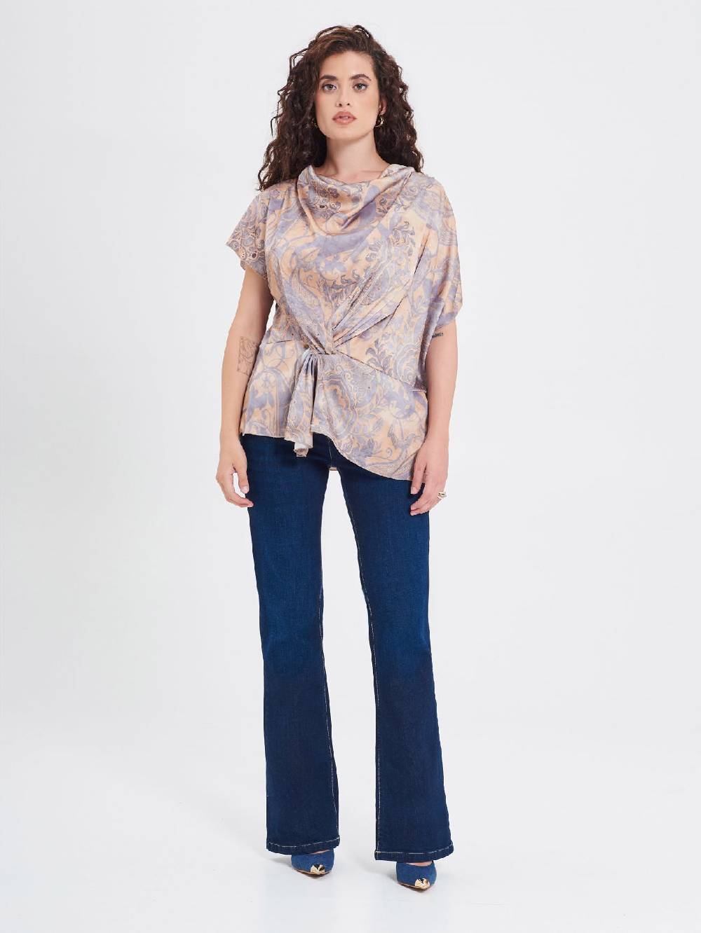 Rinascimento Blusa Curvy stampa Cachemire Convenienza