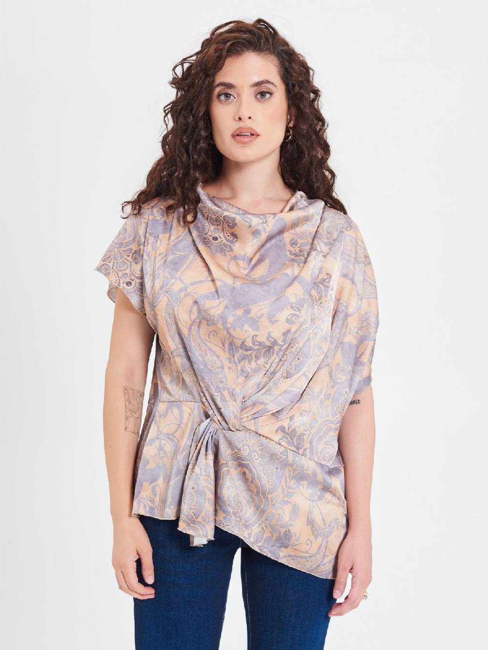 Rinascimento Blusa Curvy stampa Cachemire Convenienza