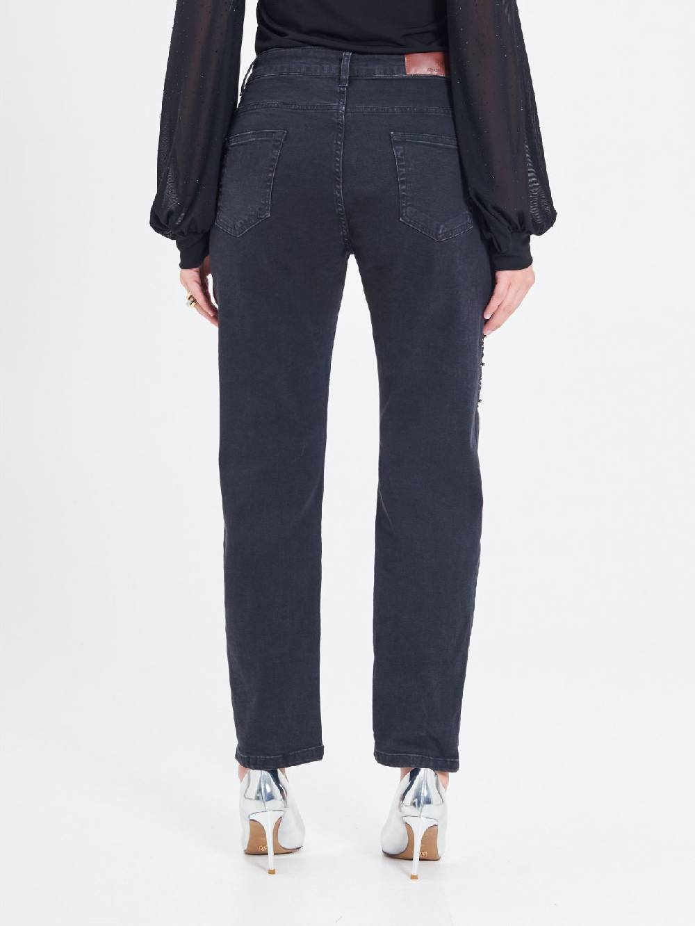 Rinascimento Jeans Curvy Borchie & Strass Online