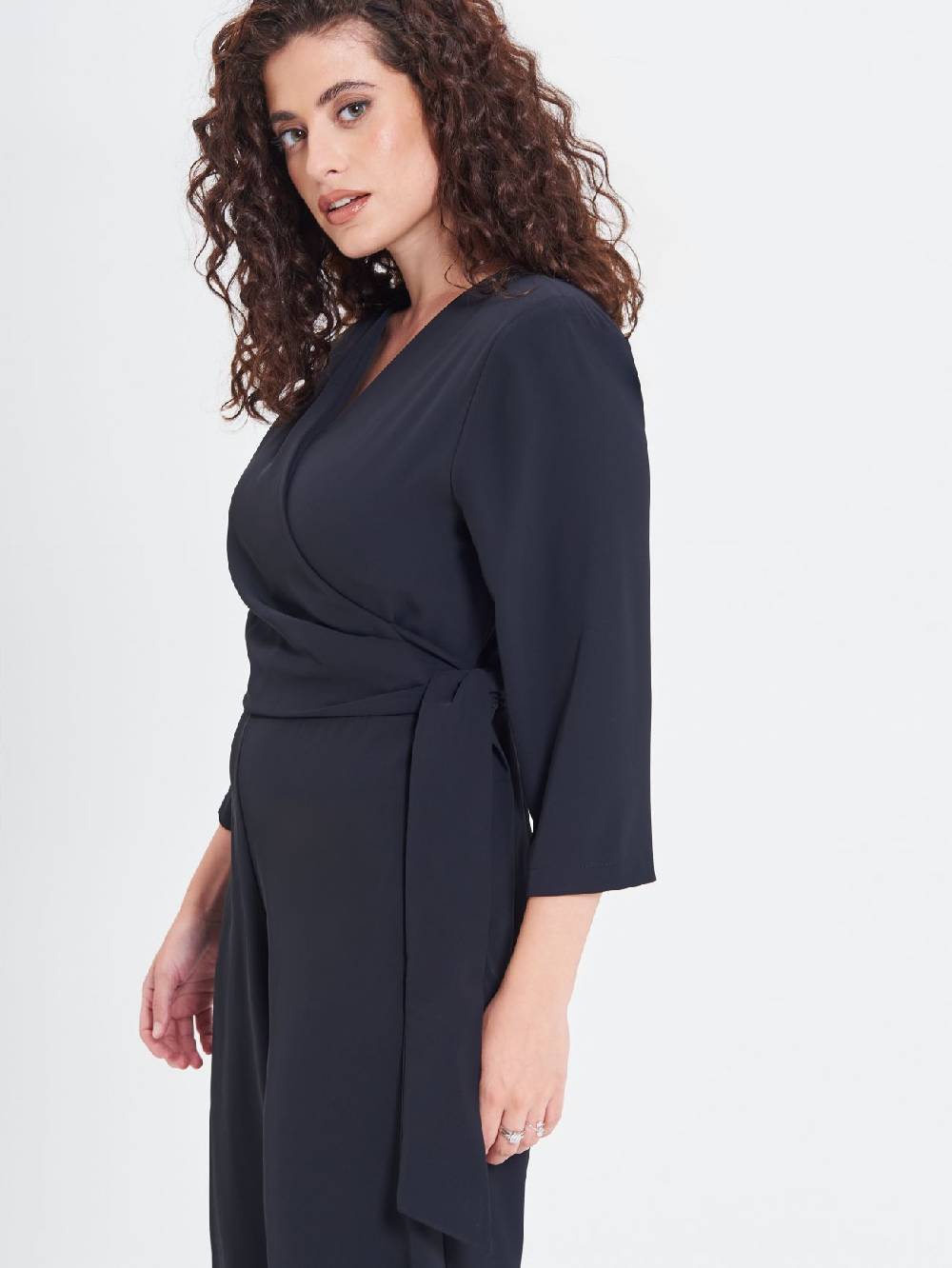 Rinascimento Tuta Curvy Fiocco Nera Vendite Flash