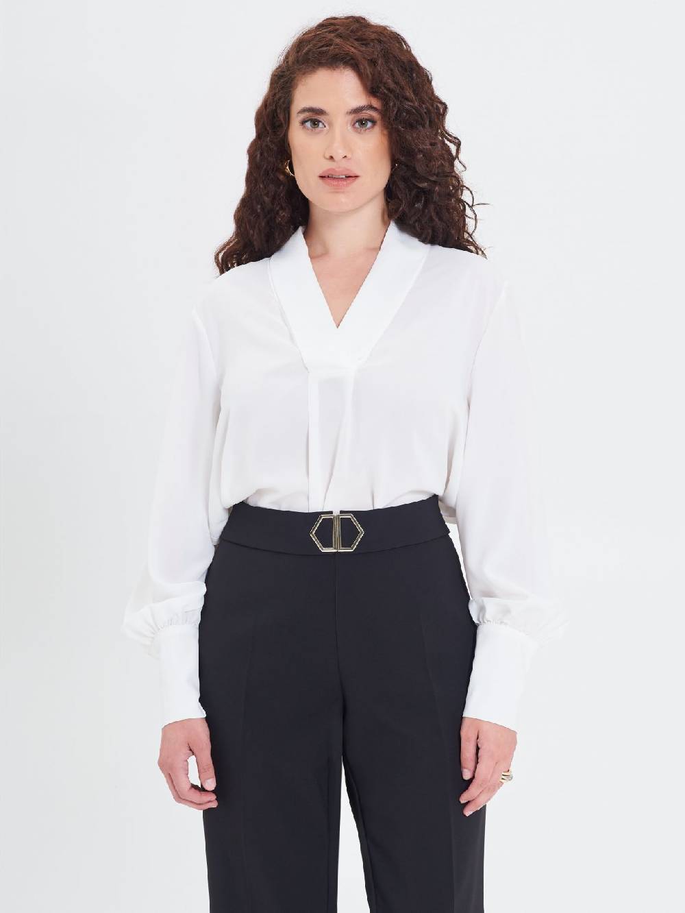 Rinascimento Blusa Curvy Bianca Vendita calda