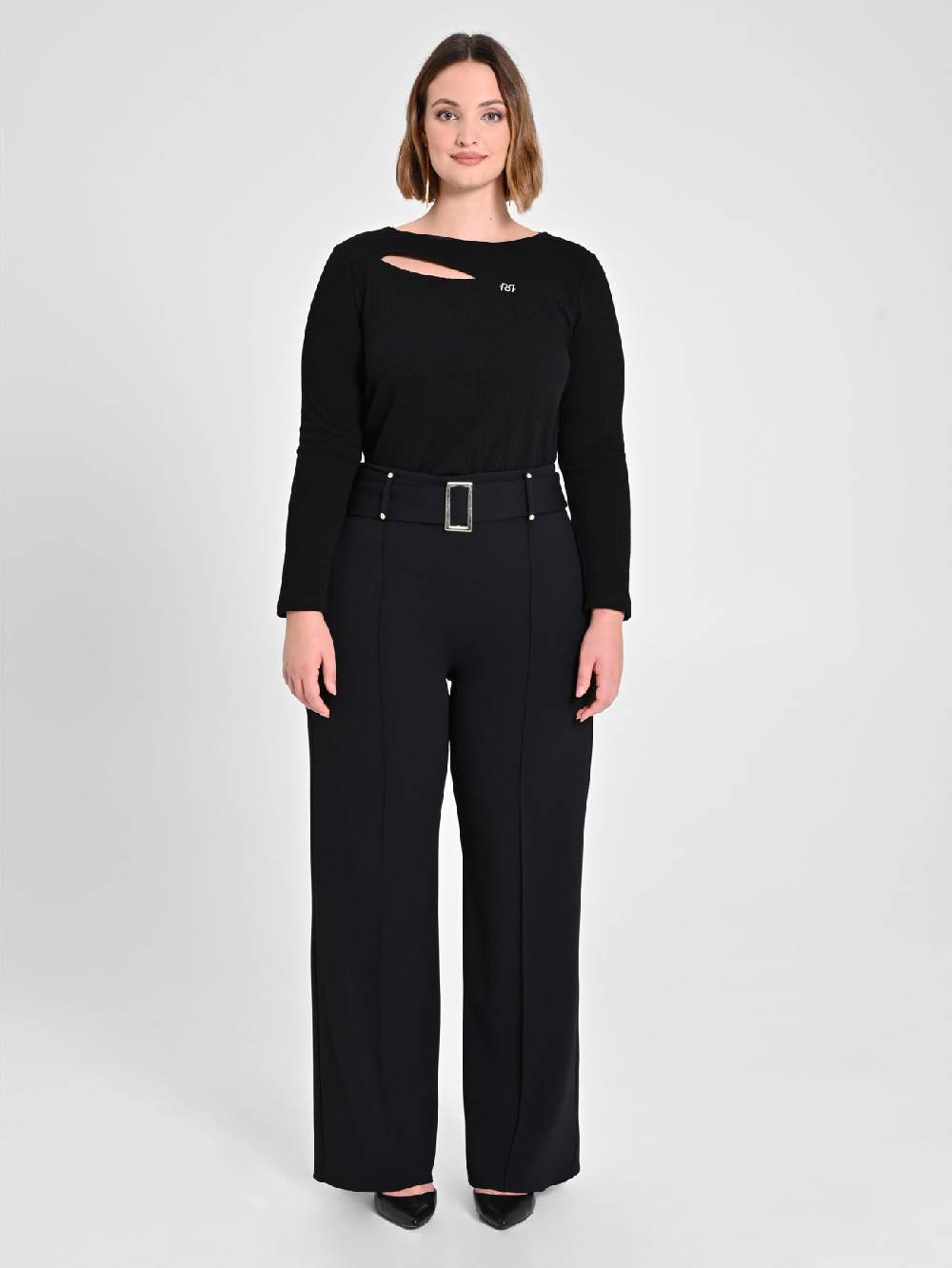 Rinascimento Pantaloni Curvy Neri Offerte stagionali