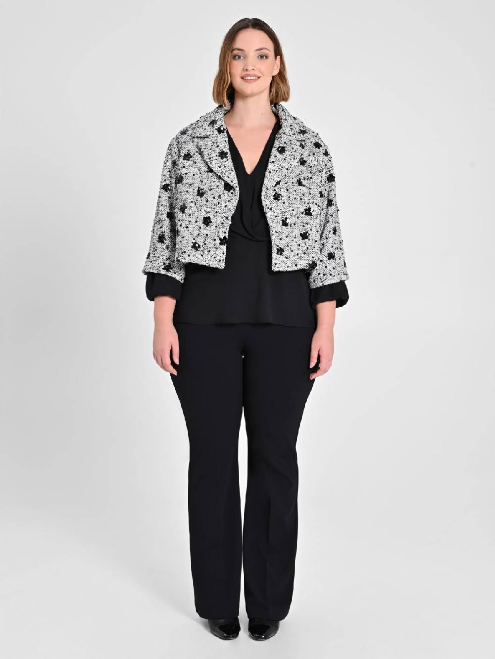 Rinascimento Giacca Curvy Black & White Sconti VIP