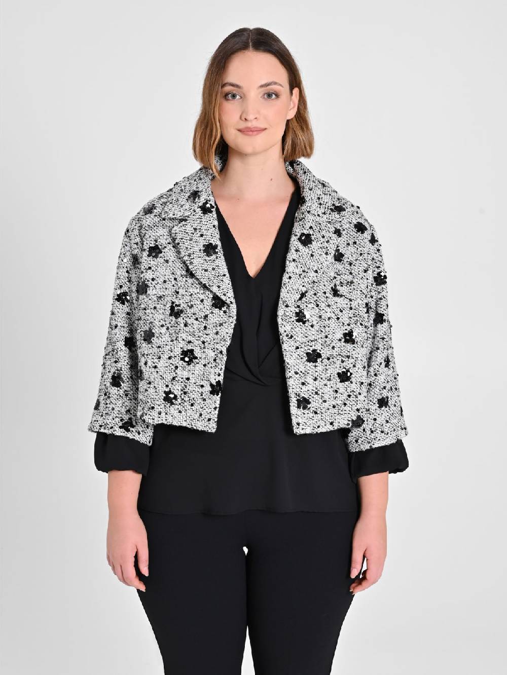 Rinascimento Giacca Curvy Black & White Sconti VIP