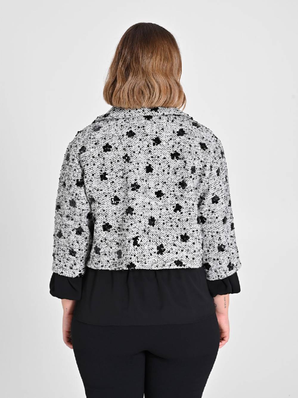 Rinascimento Giacca Curvy Black & White Sconti VIP