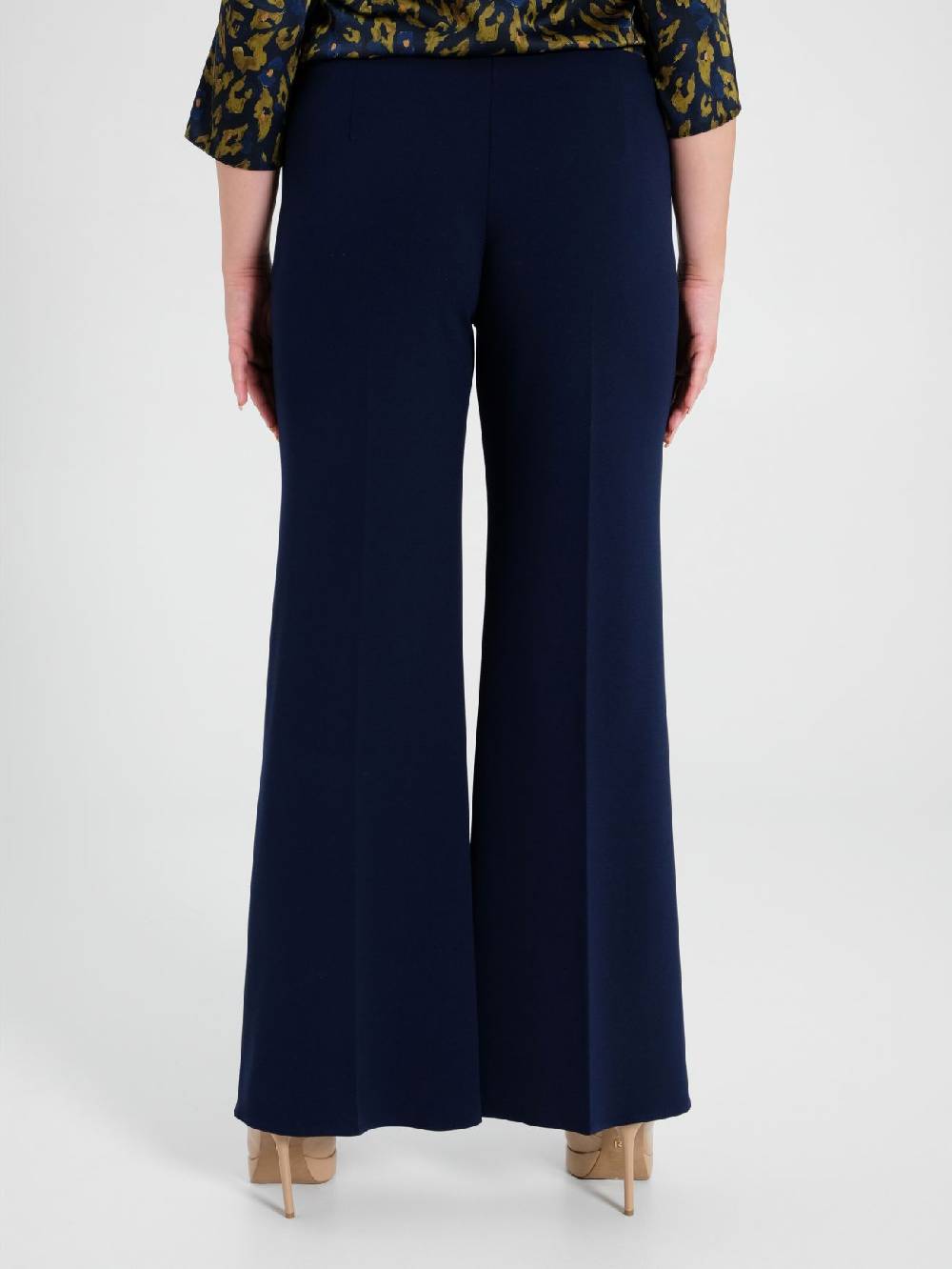 Rinascimento Pantaloni Curvy Palazzo Blu Super Saving Price