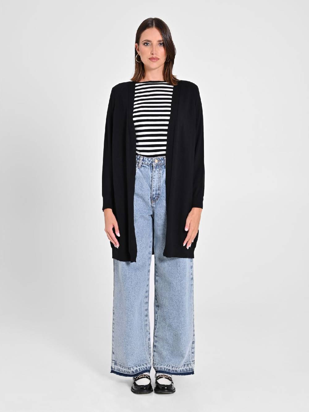 Rinascimento Cardigan Nero in Maglia Fino al 65% di sconto