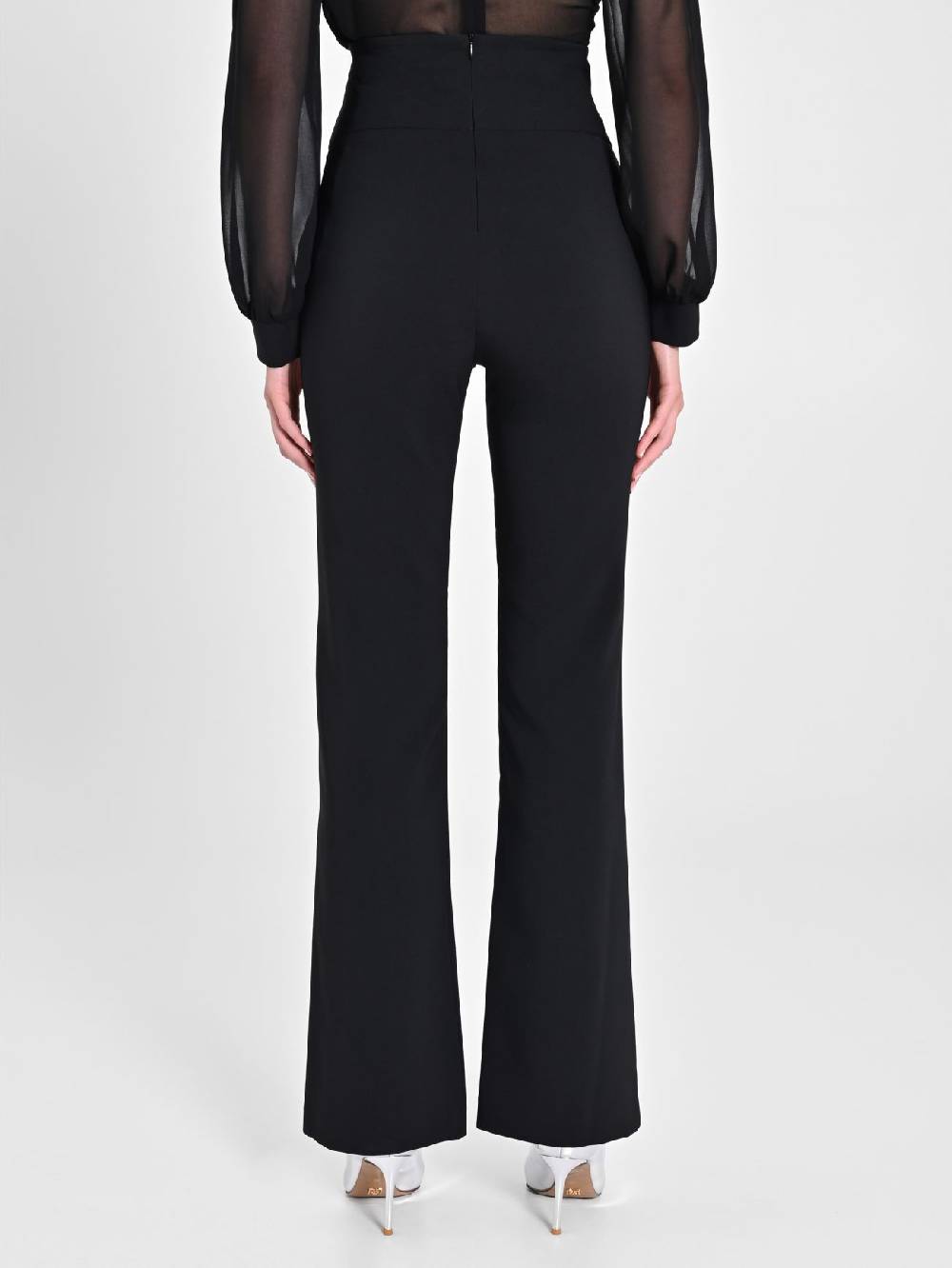 Rinascimento Pantaloni Flared Neri Super sconto