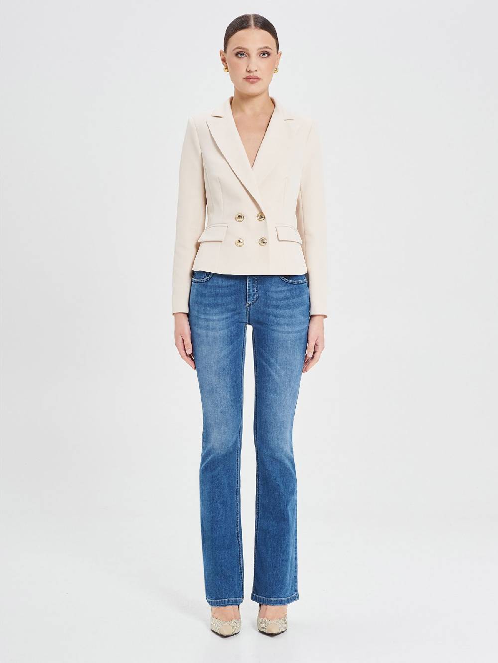 Rinascimento Giacca Doppiopetto Beige Donna Promozione