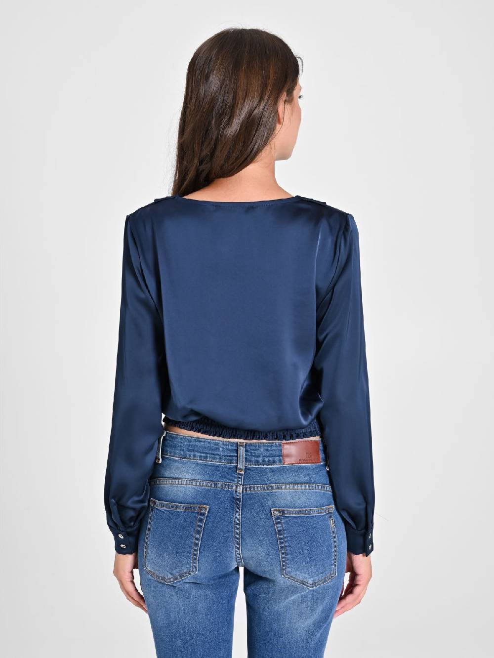 Rinascimento Blusa incrociata in Raso Convenienza