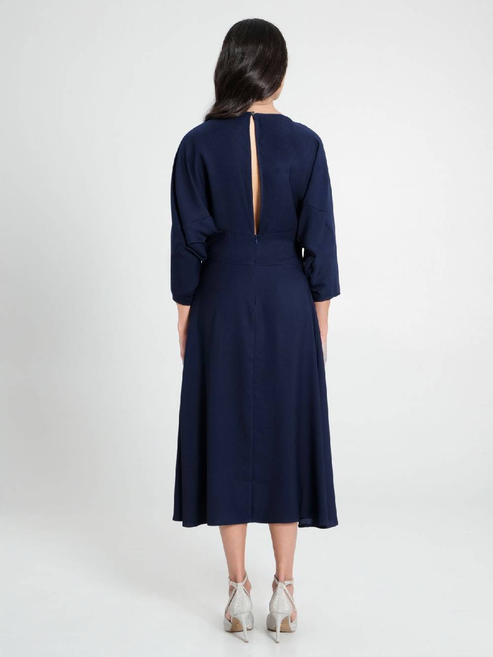 Rinascimento Abito Midi con Maniche Kimono Vendita Economica