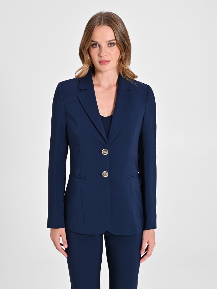 Rinascimento Giacca a Due Bottoni in Tessuto Tecnico color Blu Offerta esclusiva