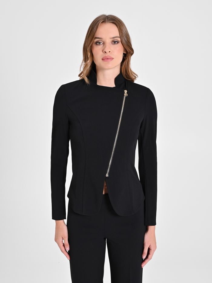 Rinascimento Giacca zip in scuba crèpe Donna Offerta Pasqua