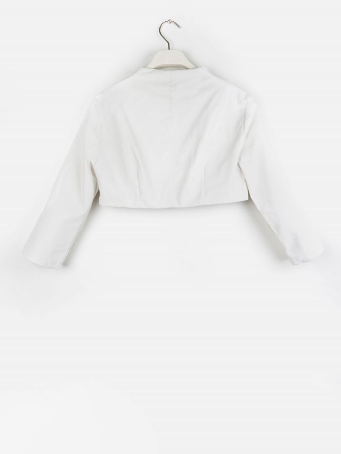 Rinascimento Coprispalle Basic in Simil Pelle color Bianco Donna Offerte esclusive