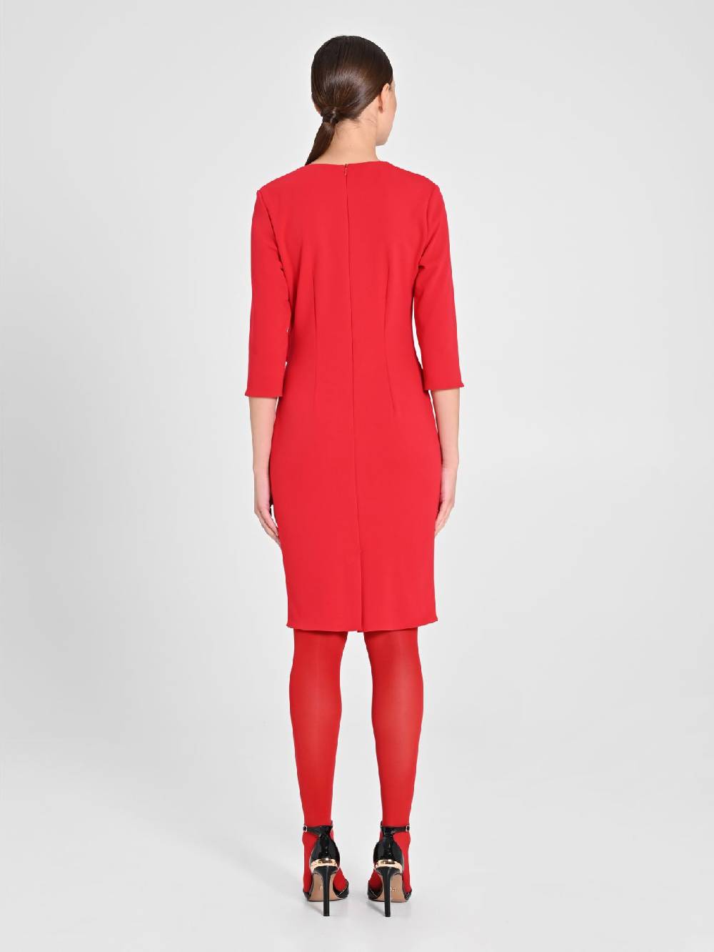 Rinascimento Tubino Rosso Rosa Rouche Fino al 60% di sconto
