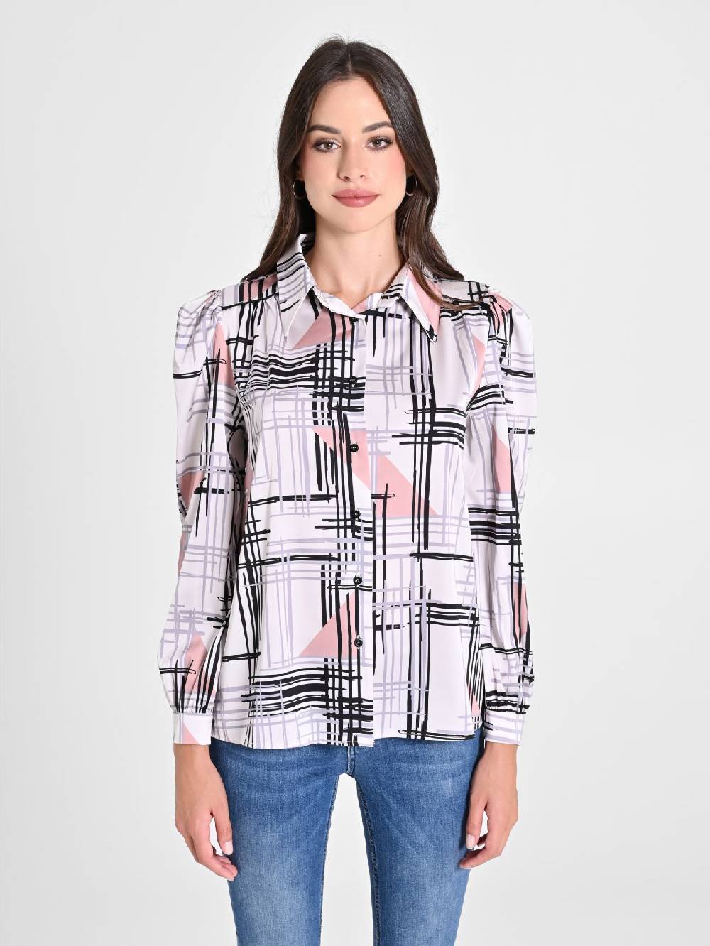 Rinascimento Camicia stampa Geometrica 50% di sconto con spedizione gratuita