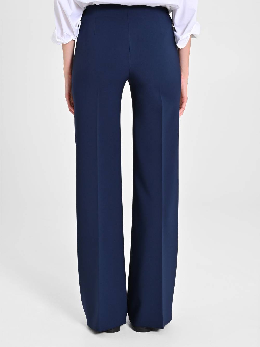 Rinascimento Pantaloni Palazzo in Tessuto Tecnico Blu Esporta salva