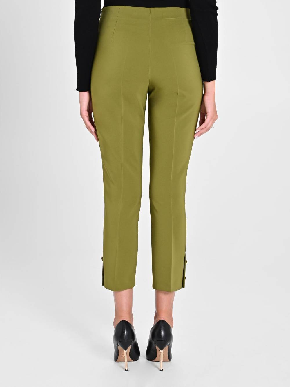Rinascimento Pantaloni Slim in Tessuto Tecnico Verde Muschio 50% di sconto per tempo limitato