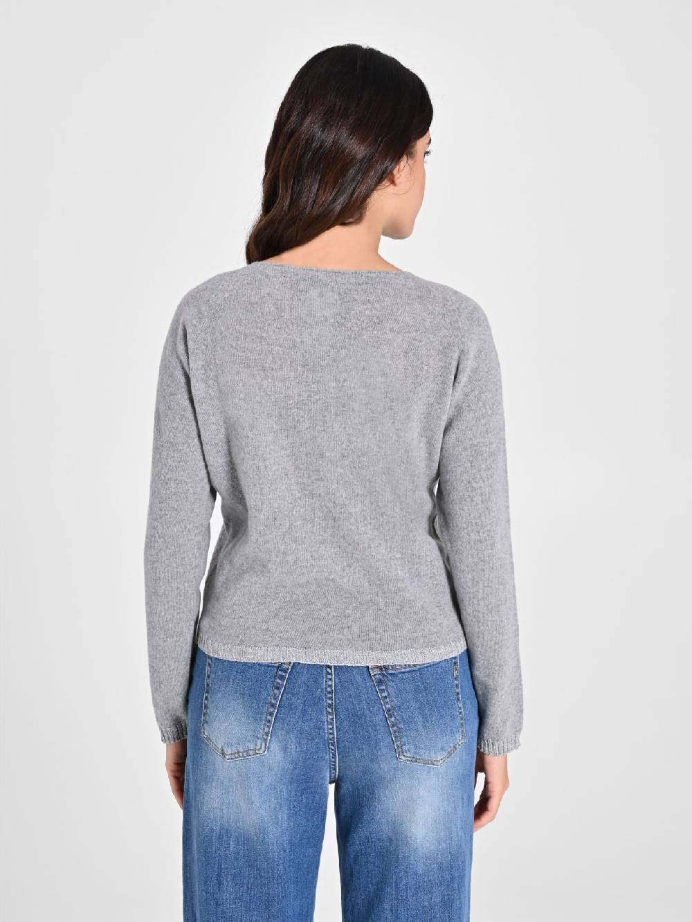 Rinascimento Maglione Lana Cashmere Grigio Spedizione Gratuita
