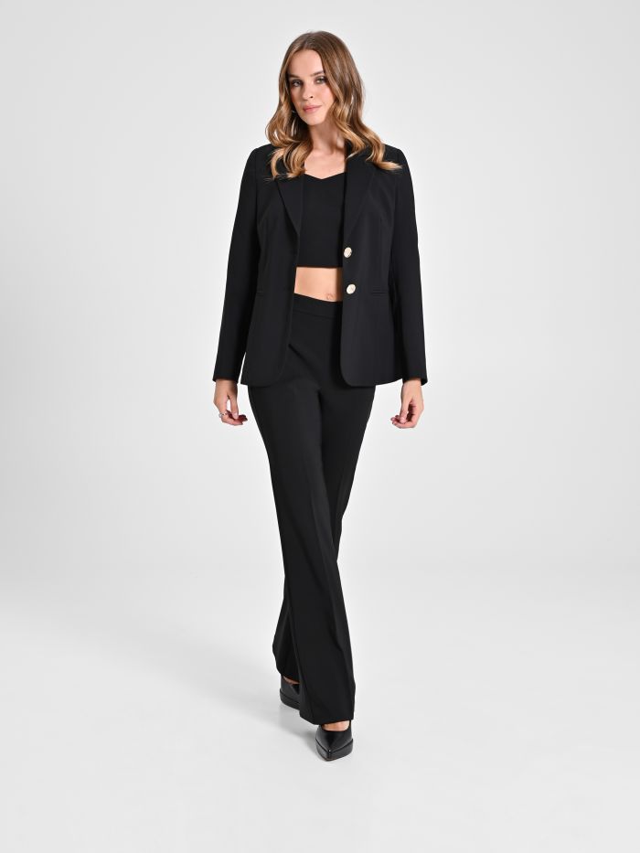 Rinascimento Pantaloni Mid Flared in Tessuto Tecnico Vendita Calda