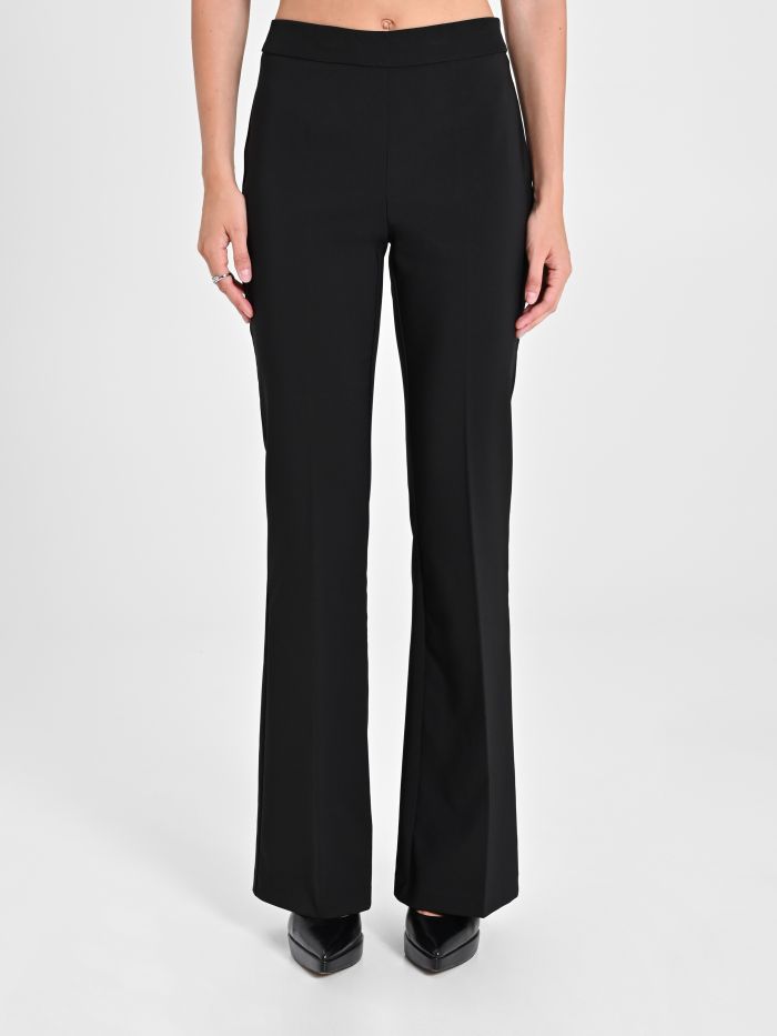 Rinascimento Pantaloni Mid Flared in Tessuto Tecnico Vendita Calda