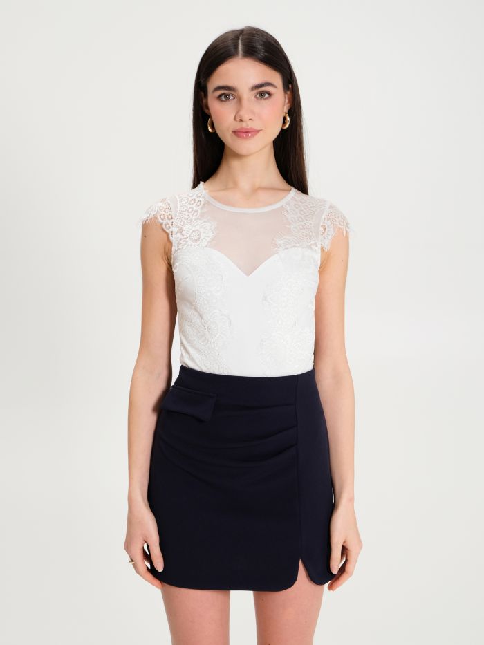 Rinascimento Top Body in Pizzo Spedizione gratuita