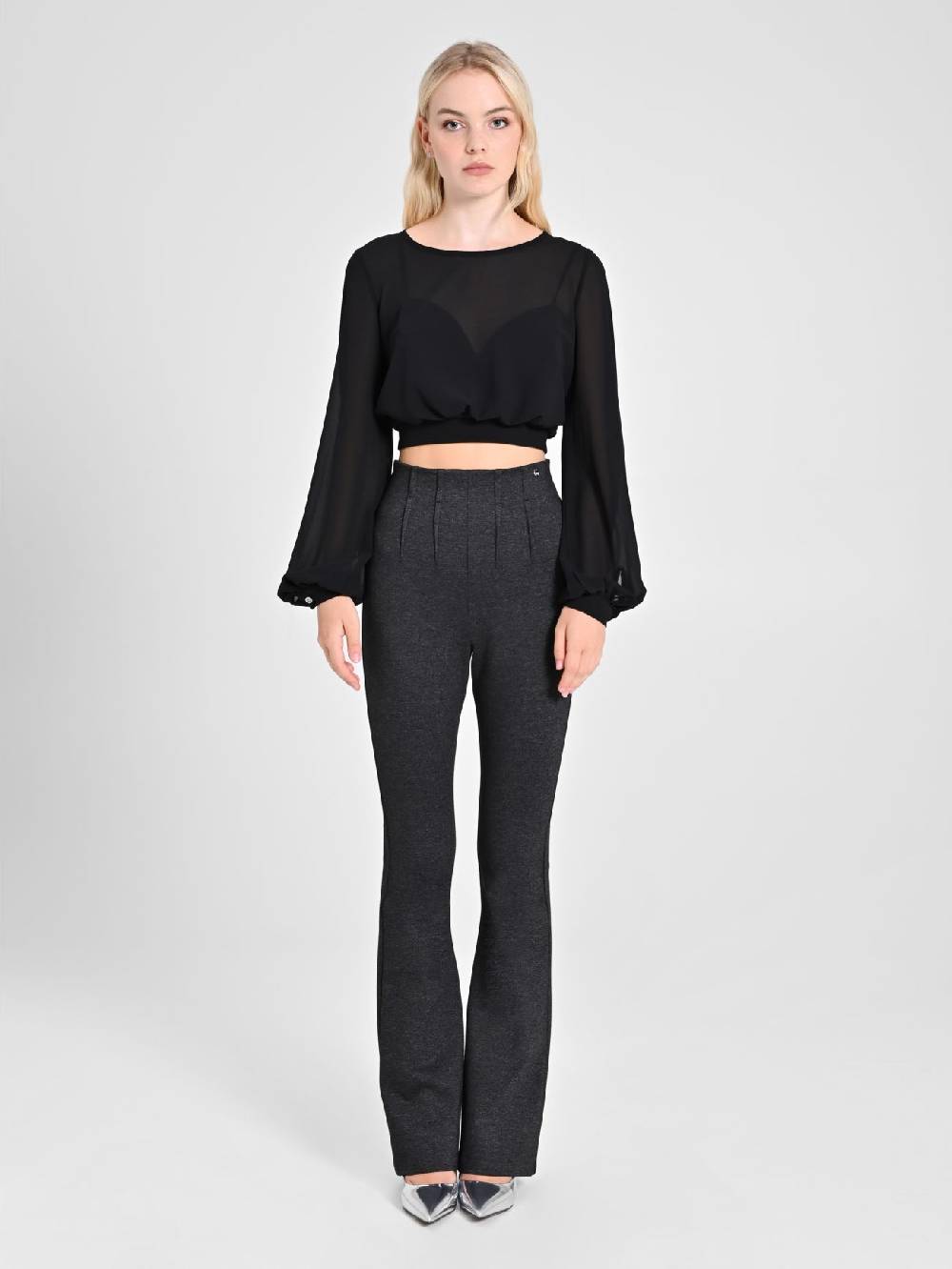 Rinascimento Pantaloni in Punto Milano Melange Flash Sale