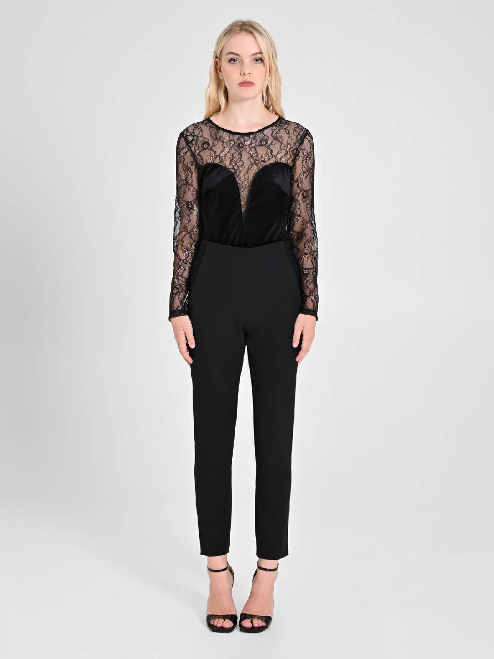 Rinascimento Pantaloni con inserto Pizzo & Velluto Fornitura limitata