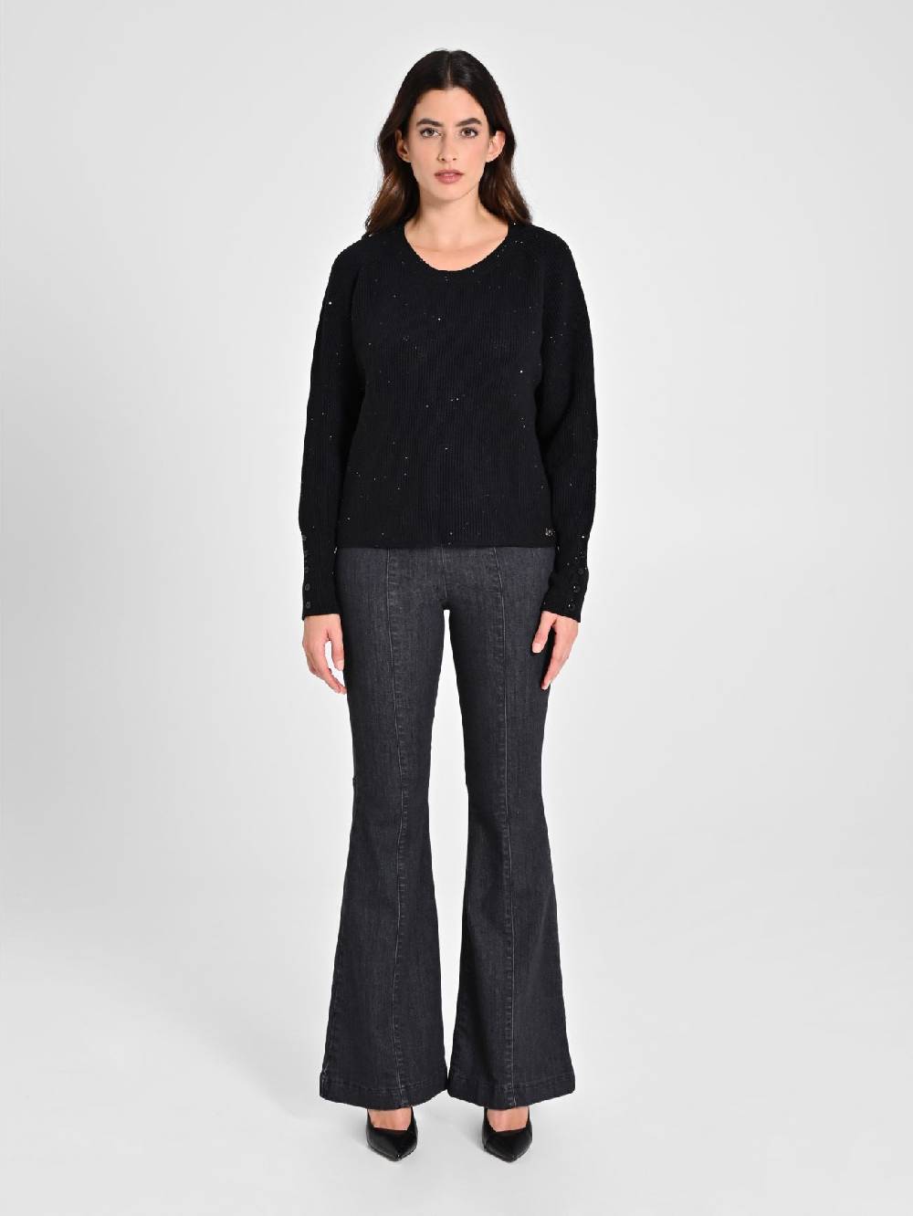 Rinascimento Maglione Nero Paillettes Shopping online
