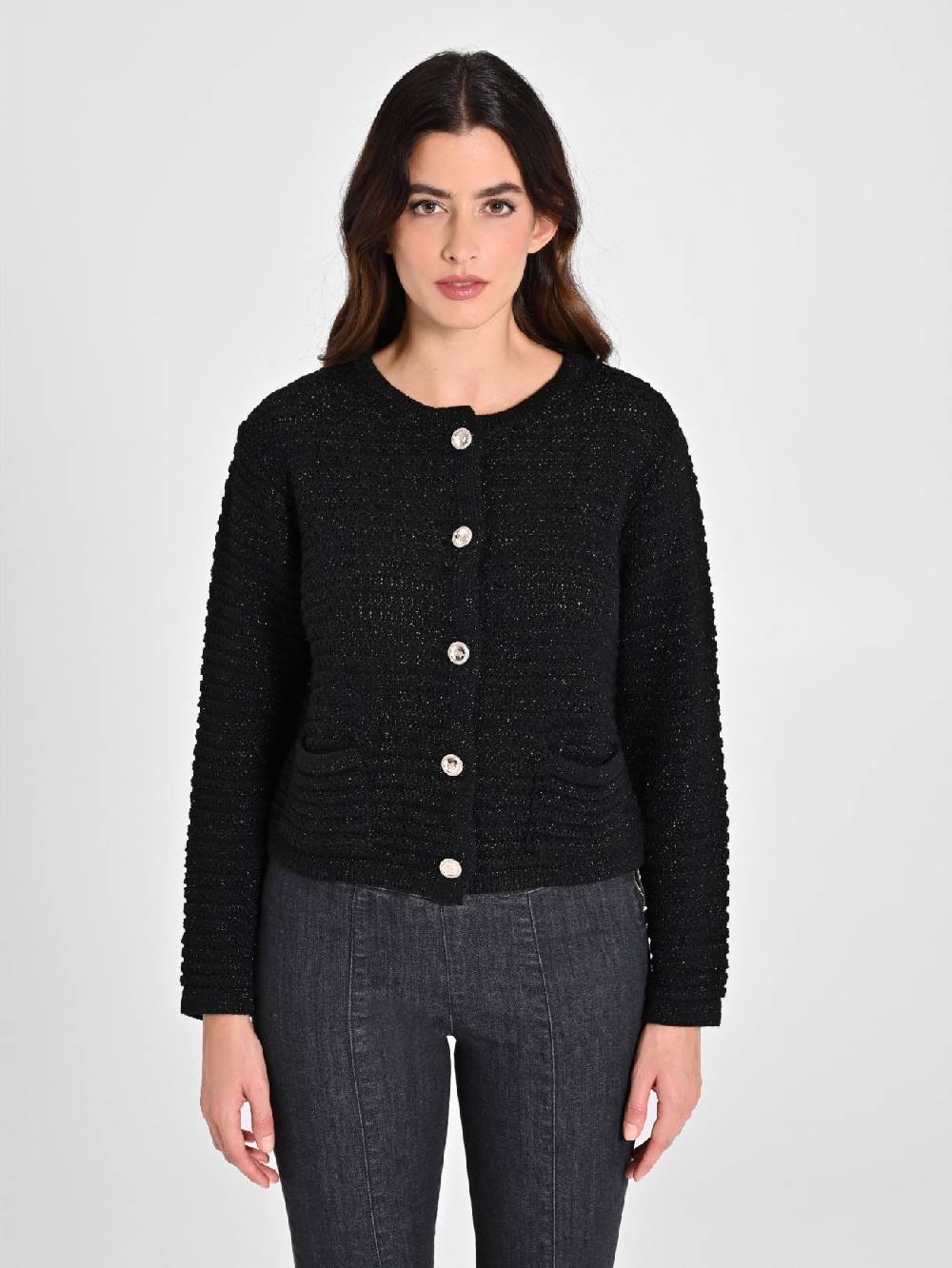 Rinascimento Cardigan Lurex Argento Black Friday