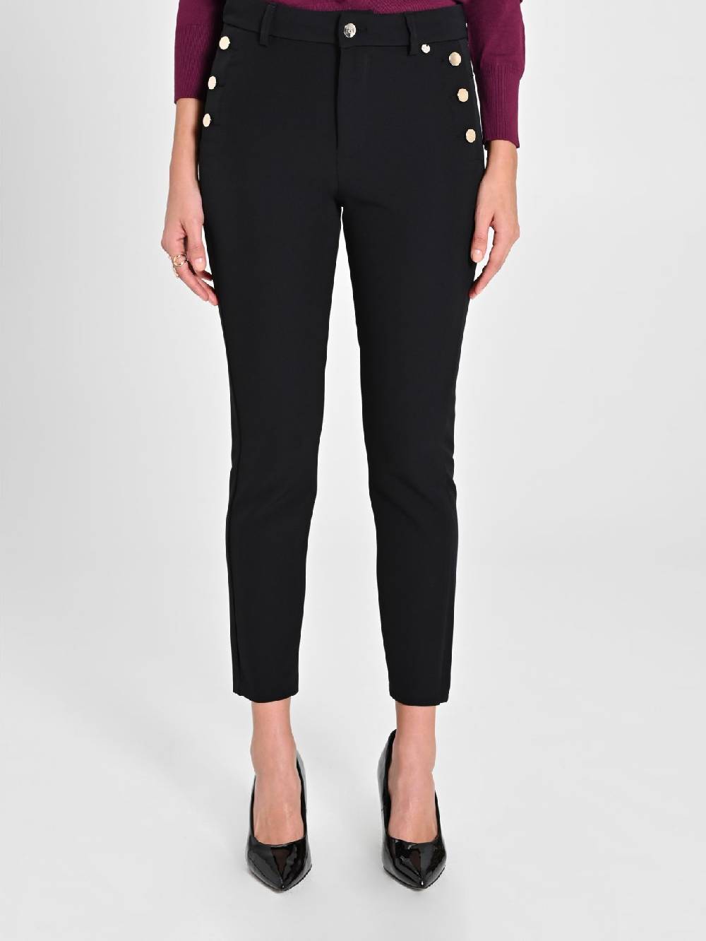 Rinascimento Pantaloni Skinny Neri Offerta natalizia